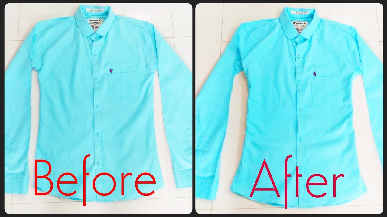 How To Alter A Shirt To Slim Fit Youtube