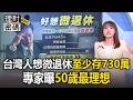 台灣人渴望「微退休」至少要存730萬？專家曝50歲最理想【理財密碼】