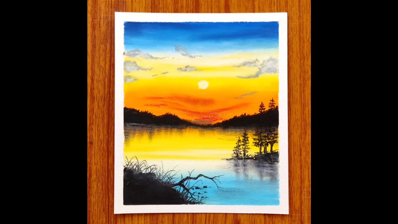 Oil pastel drawing for beginners step by step I Easy & simple oil