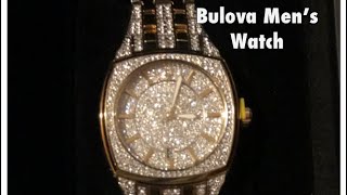 Bulova Men'S Watch Gold & Swarovski Crystals Review/Unboxing - Youtube