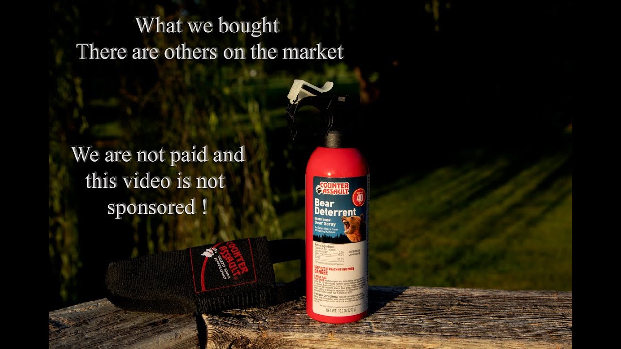 Bear Spray Practice, My Wife Handling A Canister Of Bear Spray For The First Time For Practice Only