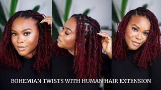 You NEED this Kinky Bulk Human Hair ASAP!!! Bohemian Twists on Natural hair Ft. QVR HAIR