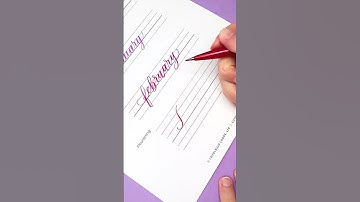 How to Write February in Calligraphy ✨ #calligraphy #calligraphytutorial