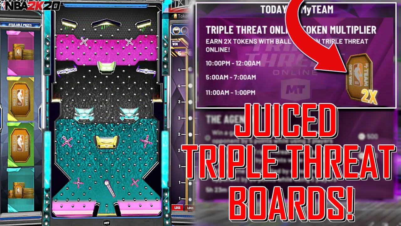 2x Tokens JUICED TTO BOARDS 2X TOKENS EVENT! 1 HOUR TRIPLE THREAT CHALLENGE! (NBA ...