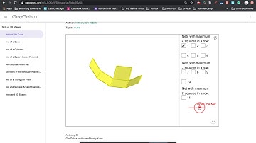 GeoGebra: Nets of 3D Shapes (Interactive)