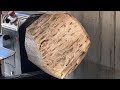 Woodturning  cracked elm natural bowl