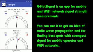 G-NetSignal - app for mobile and WiFi network signal strength measurements screenshot 5