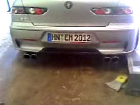 Alfa 156 GTA SW mit Romano Auspuffanlage - YouTube