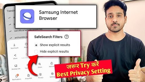 Samsung internet browser Best privacy setting | safe search filters 🔥