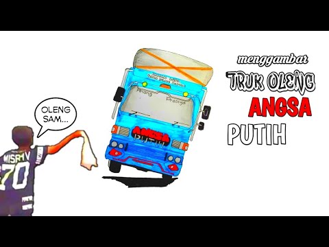 Menggambar truk  umplung  oleng  angsa putih simpel YouTube