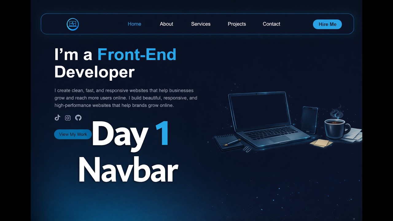 Day 1 of Building My Website Journey - Navbar