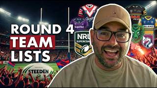 ROUND 4 TEAM LISTS - NRL SUPERCOACH 2026