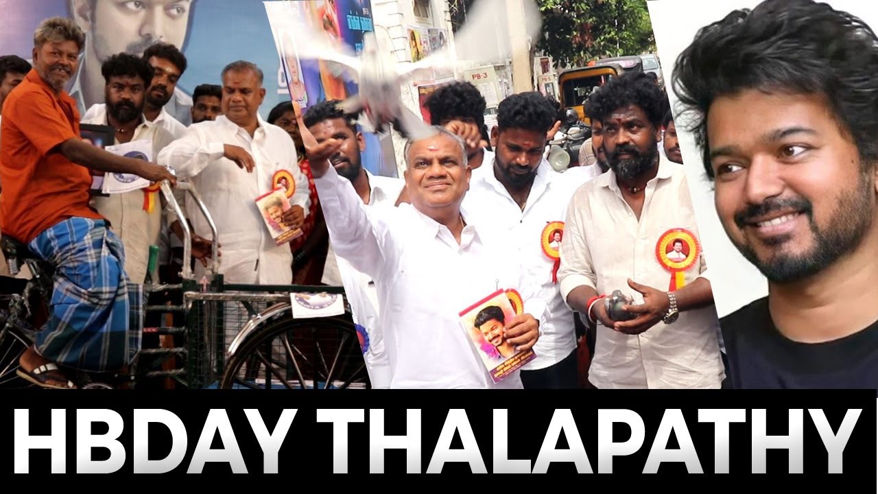 Thalapathy Birthday Celebration At Neelangarai 😀 | Thalapathy BDAY | Vaarisu | QBC Tamil