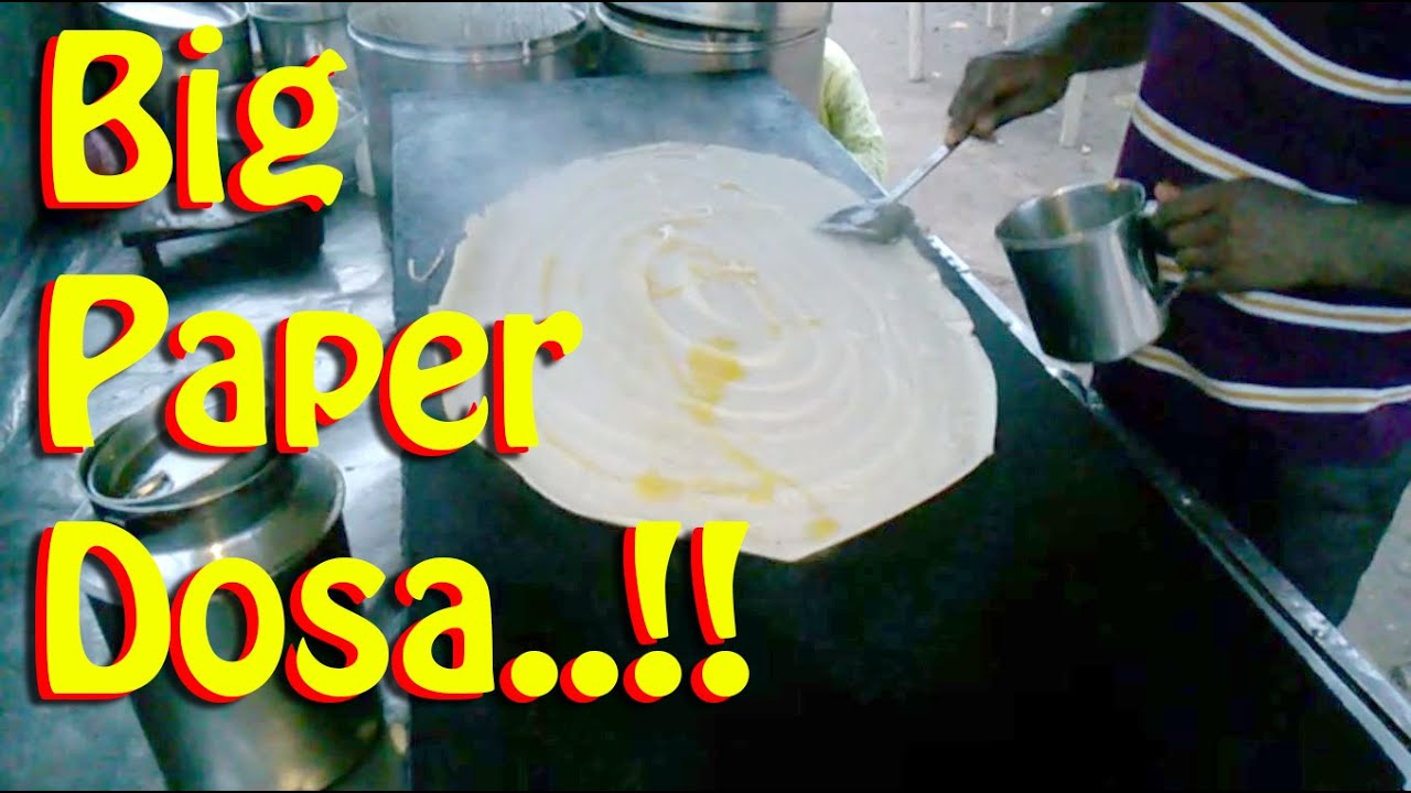 Big Crispy Paper Dosa | South Indian Food | Street Food Unlimited