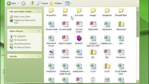 Windows XP Tutorial Sorting Window Contents Microsoft Training Lesson 1.10
