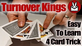 Turnover Kings To Aces Packet Card Trick