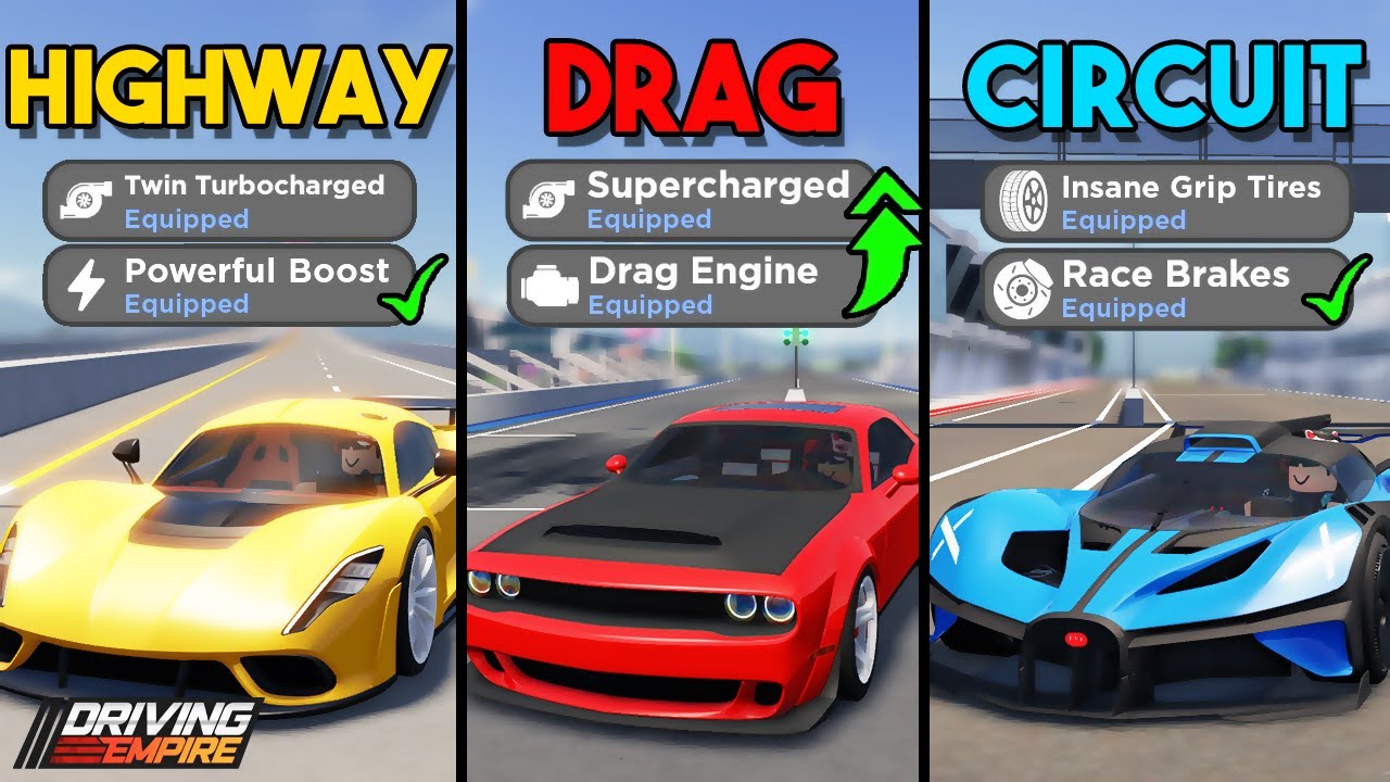 How To Upgrade Your Car For Each Race in Roblox Driving Empire YouTube