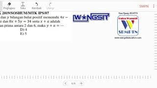 Buku Wangsit Spoiler UTBK 2019/SBMPTN 2019/MATEMATIKA SOSHUM/SISTEM PERSAMAAN LINEAR screenshot 4