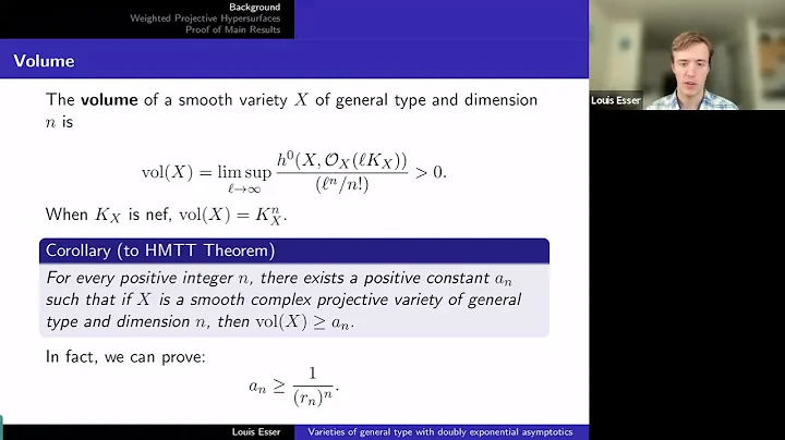 Louis Esser (Dec. 3, 2021):  Varieties of general ...