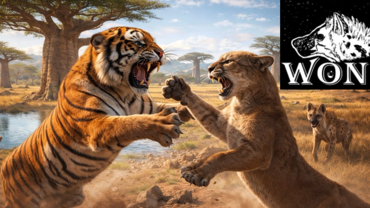 HUNTING COUGARS and HYENAS as a BENGAL TIGER  in WRATH OF NATURE ROBLOX!