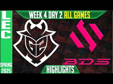 G2 vs BDS Highlights ALL GAMES | LEC Spring Split W4D2 2025 | G2 Esports vs team BDS