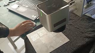 how to align red contour for laser marking.