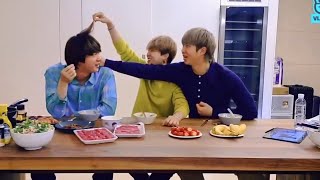 NamJin Analysis~ They're being playful👨‍❤️‍👨🥗  [Jin, Jimin & RM vlive]