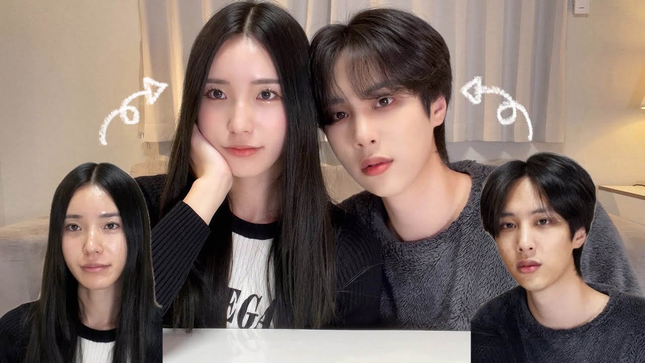 すっぴんから毎日メイクで大変身する日韓夫婦