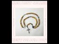 Catholic Rosary made from green cypress wood beads, Wood Bead rosary, Pardon Crucifix Rosary, Cat...
