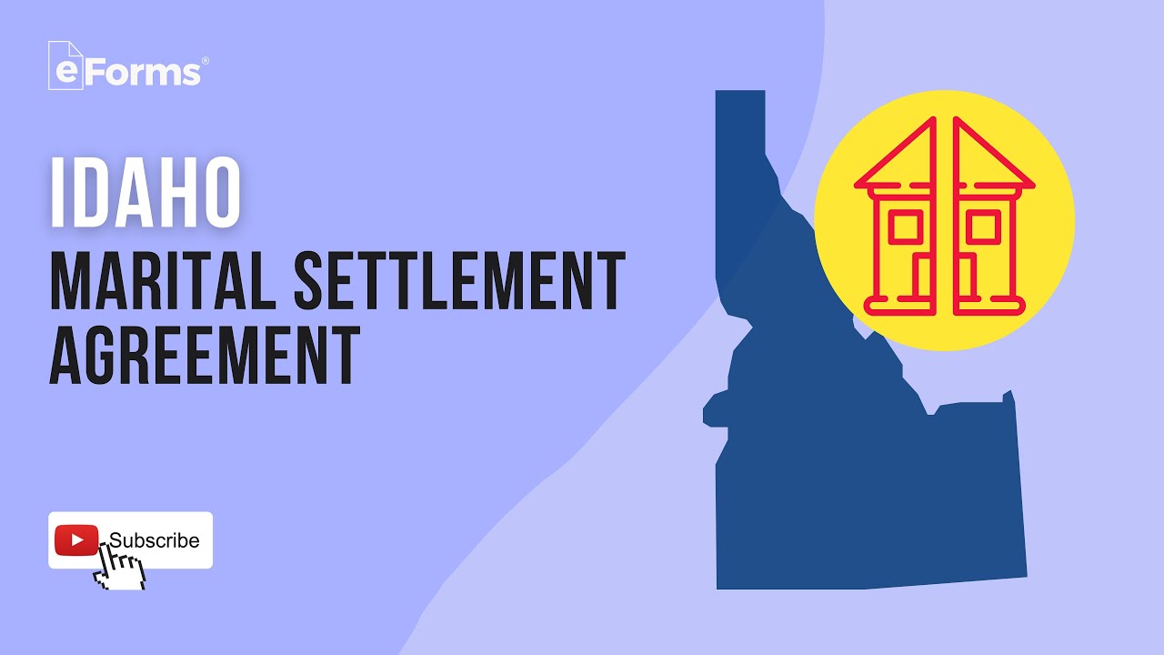 Idaho Marital Settlement Agreement, EXPLAINED YouTube