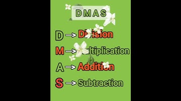order of operations ( DMAS rules ) easy way to simplification
