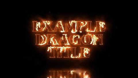 After Effect Logo - DRAGON FIRE LOGO