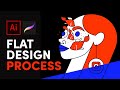 Flat Illustration Tutorial: Procreate + Illustrator Design Process