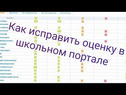 Как исправить оценку в школьном портале
