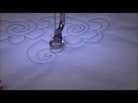 Donna ward Machine quilted spiral flowers.wmv