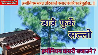 Dadai furke sallo || डाडै फुर्के सल्लो || how to play harmonium?? //  हर्मोनियम कसरी बजाउने ??