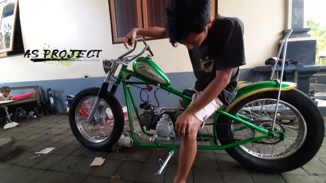 Repaint Chopper Bermesin Shogun 110 Kebo Chopper Vlog 33 Youtube