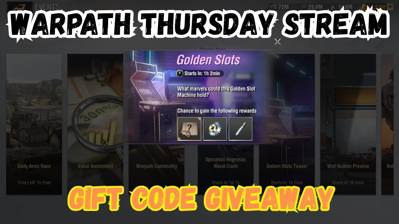 Warpath 13 - We play some golden slots