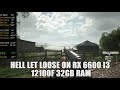 Hell Let Loose on RX 6600 i3 12100F