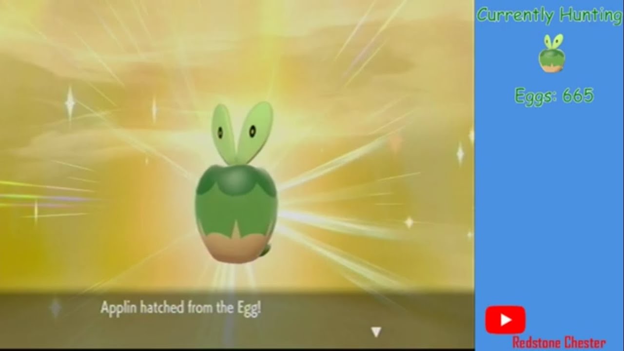 Shiny Applin After 665 Eggs (Pokemon Shield) - YouTube