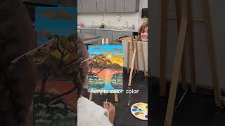 Acrylic color class #artclass #artlessons #artinstruction #paintinglessons #artworkshop #Acrylic