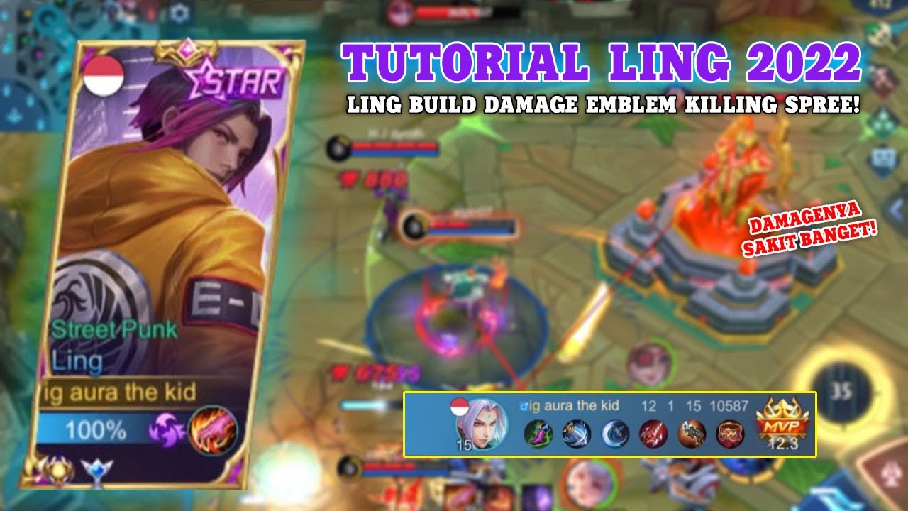 Tutorial Ling 2022 Cara Main Ling Build Damage Pakai Killing Spree - Mobile Legends