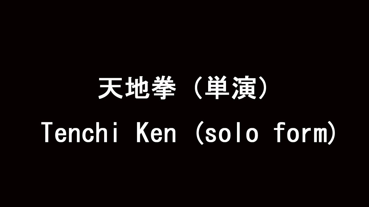 天地拳（単演）／Tenchi Ken solo form