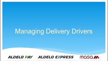Setting Up and Managing Delivery Drivers