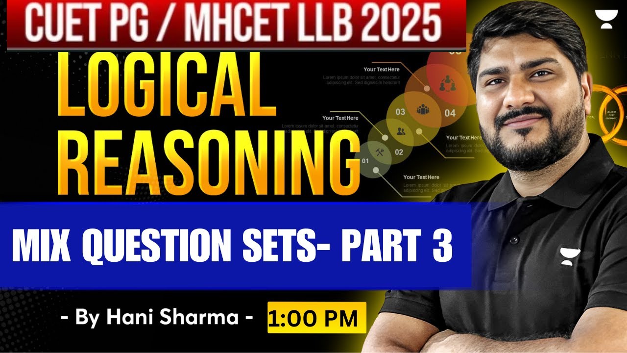 Logical Reasoning Mix Questions- PART 3 I CUET PG / MHCET PG LLB 2025 ...
