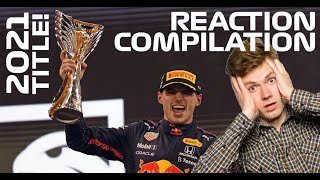 Compilation of the World Reacting to Verstappen's Overtaking in Abu Dhabi, Formula 1 2021 Champion!