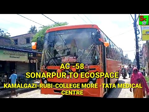AC-58 -SONARPUR TO ECOSPACE. #Bus. New 🚍 Bus.