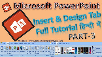 M.S.PowerPoint Insert & Design Menu Full Tutorial in Hindi