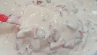 fresas con crema | Crema dulce para fresas con crema