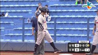 20140504 甲組春季聯賽冠軍賽第二戰 合作金庫VS台灣電力 1上 蕭帛庭敲出德州安打